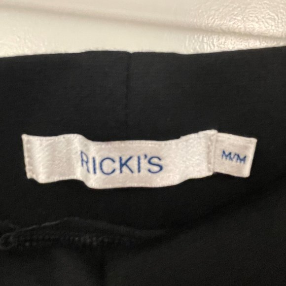 'RICKIS' Black Skinny Pant with Leather Trim / Size M - Picture 12 of 12